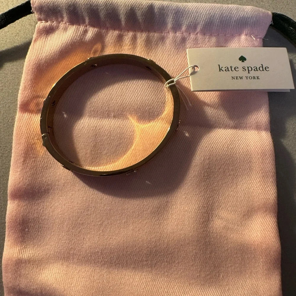 Kate Spade Spot The Spade Studded Hinged Bangle - Picture 4 of 8